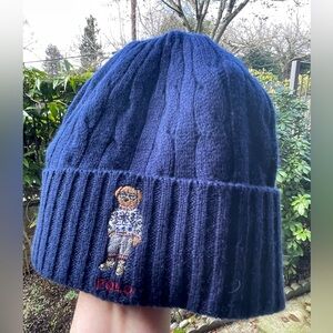 Polo by Ralph Lauren Men Navy Knit Beanie. NWT